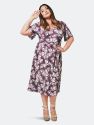 Zoe Dress in Abstract Butterfly (Curve) - Abstract Butterfly