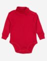 Baby Cotton Turtleneck Bodysuit - Red