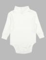 Baby Cotton Turtleneck Bodysuit - Off-White