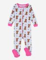 Baby Footed Animal Pajamas - Puppy-Blue-Pink