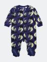 Baby Footed Fleece Pajamas - wolf-navy
