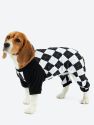Dog Black & White Argyle Pajamas