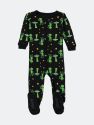 Kids Footed Alien Pajamas - Aliens-Black