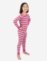 Kids Two Piece Berry & Chime Stripes Pajamas - Berry-Chime