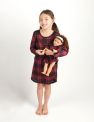 Matching Girl & Doll Nightgowns - Red-Black