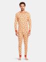 Mens Wild Animals Cotton Pajamas - Fox-Beige