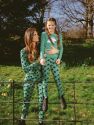 Womens Cotton Bunny Pajamas - Bunny-Green