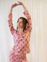 Womens Loose Fit Animal Print Pajamas