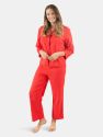 Womens Solid Color Flannel Pajamas