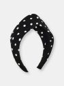 Black Polka Dot Headband - Black - Polka Dot