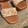 Aidos leather flat sandal