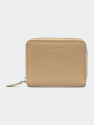Biscuit Brown Small Zip Wallet - The Margrethe - Biscuit Brown