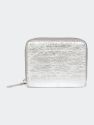 Silver Piñatex Small Zip Wallet | The Margrethe - Silver