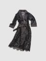Luxurious Wellniss - The Blanche Lace Robe - Black