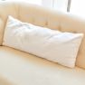 Faux Rabbit Fur Lumbar Pillow Cover - White