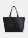 Tina Reversible Tote with Canvas Leopard Interior - Black