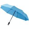 Marksman 21.5 Inch Traveller 3-Section Auto Open & Close Umbrella (Blue) (12.1 x 38.6 inches) - Default Title