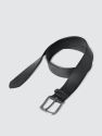 Wide Standard Leather Belt - Black