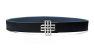 Reversible Signature Belt 32 mm - Black & Navy Blue  | Silver Buckle