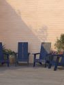 Piedmont Modern All-Weather Poly Resin Wood Adirondack Chairs - Set of 4