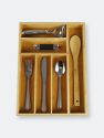 Michael Graves Design 6 Compartment Bamboo Cutlery Tray, Natural