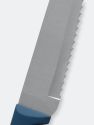 Michael Graves Design Comfortable Grip 8 Inch Stainless Steel Serrated Bread Knife, Indigo