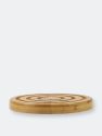 Michael Graves Design Expandable Slatted Round Bamboo Trivet, Natural