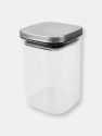Michael Graves Design Medium 37 Ounce Square Borosilicate Glass Canister with Stainless Steel Top