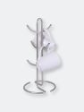 Michael Graves Design Simplicity 6 Hook Steel Mug Tree, Satin Nickel