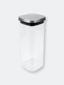 Michael Graves Design X-Large 64 Ounce Square Borosilicate Glass Canister with Stainless Steel Top