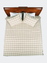 Windowpane Beige And Brown Cotton Coverlet Set