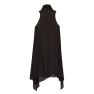Black Ruffled Dress In Organic Cotton