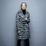 Tracee Leopard Coat - Black/Grey