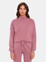 Cleo Mock Neck Sweatshirt - Pigment Fuscia