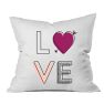 Love Multicolor Throw Pillow Cover-Couples Gifts For Her-Love Decor Girlfriend Gifts Birthday Present - White