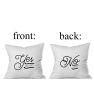 "Yes, No" Throw Pillow Cover