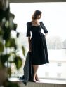 Suzan Dress in Black Cotton - Black