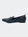 Piper Black Flat Leather Loafers
