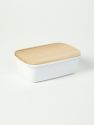 Small Enamel Food Container - Natural