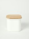 Tall Enamel Food Container - Natural