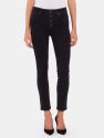 Hoxton High Rise Slim Button Fly Jeans - Starlit Black