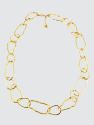 Organic Gold Link Necklace - Gold