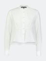 Albany Cropped Smocked Shirt - White