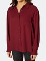 Pleione Solid Low Back Button Shirt