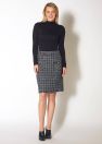 Women's High Rise Pencil Skirt - Navy Tweed