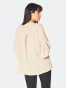 Women's Pleated Bell Sleeve Top in Blush