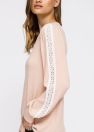 Women's Round Neck Sweater With Long Cuff Sleeves