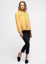 Women's Rounded Collar Button Down Shirt Blouse