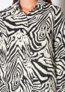Women's Zebra Button Up Shirt Blouse