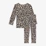Lana Leopard Tan Long Sleeve Pajamas - Tan